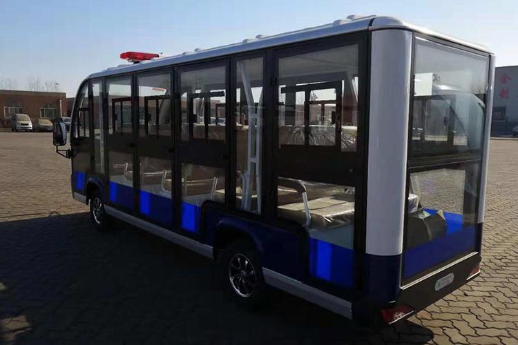 森达美港十四座电动观光车设计新奇